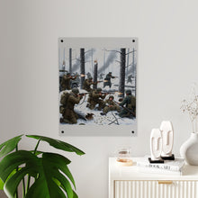 Load image into Gallery viewer, Acrylic Wall Art Panel - 101st Airborne Division fighting the German Army at the Battle of Bastogne
