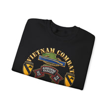 Load image into Gallery viewer, Crewneck Sweatshirt - Army - Vietnam Combat Vet - H Co 75th Infantry (Ranger) - 1st Cavalry Div SSI  - 3D - Enhanced
