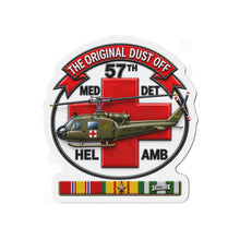 Load image into Gallery viewer, Die-Cut Magnet - Army - 57th Medical Co - Original Dustoff - Vietnam w VN SVC - 3D - Enhanced
