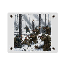 Load image into Gallery viewer, Acrylic Wall Art Panel - 101st Airborne Division fighting the German Army at the Battle of Bastogne
