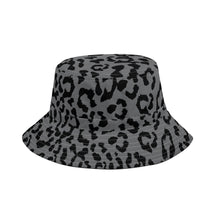Load image into Gallery viewer, All Over Print Bucket Hats with Adjustable String - Leopard Camouflage - Battleship Color
