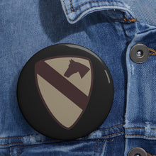 Load image into Gallery viewer, Custom Pin Buttons - SSI - 1st Cavalry Division - Subdued Desert X 300
