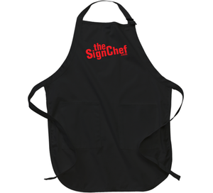 The Sign Chef Dot Com - Red Txt Apron