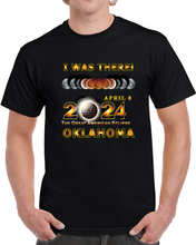 Load image into Gallery viewer, Total Eclipse - 2024 - I Was There W Yellow Outline - Oklahoma T Shirt
