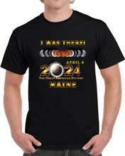 Load image into Gallery viewer, Total Eclipse - 2024 - I Was There W Yellow Outline - Maine T Shirt
