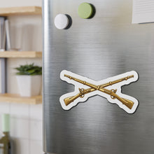 Load image into Gallery viewer, Die-Cut Magnet - Army - Infantry Branch Insignia - no text - Gold - 3D - Enhanced
