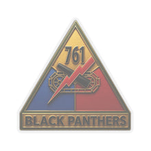 Load image into Gallery viewer, Kiss-Cut Stickers - SSI - 761st Tank Battalion SSI w Name Tape - 3D - enhanced
