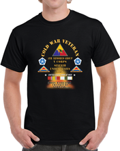 Load image into Gallery viewer, Cold War Vet -  4th Armored Group - Frankfurt Germany W Fire - V Corps, 7th Us Army Ssi W Dui - Cold X 300 Classic T Shirt, Crewneck Sweatshirt, Hoodie, Long Sleeve
