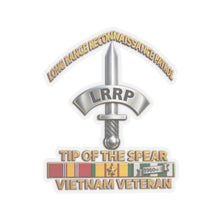 Load image into Gallery viewer, Kiss-Cut Stickers - Army - Badge - LRRP - Tip of the Spear - Vietnam Vet w SVC - 3D - Enhanced
