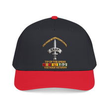 Load image into Gallery viewer, Mid Profile Baseball Cap - Army - Badge - LRRP - Tip of the Spear - Vietnam Vet w SVC - 3D - Enhanced
