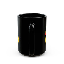 Load image into Gallery viewer, Black Mug 15oz - Yellow Rubber Duck - Oblique Left Front X 300
