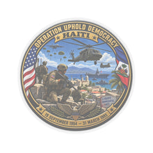 Load image into Gallery viewer, Kiss-Cut Stickers - Operation Uphold Democracy - Haiti Intervention - 1994
