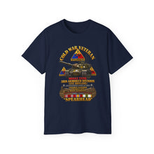 Load image into Gallery viewer, Unisex Ultra Cotton Tee - Army - Cold War Vet -  3rd Armored Division  - Gelnhausen, Germany - M60A3 Tank  - Spearhead w Fire - 3D - Enhanced
