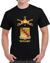 Load image into Gallery viewer, 2nd Bn 32nd Armor Branch W 32nd Armor Outlaws Dui X 300 T Shirt
