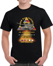 Load image into Gallery viewer, Cold War Vet -  3rd Armored Division  - Gelnhausen, Germany - M60a1 Tank  - Spearhead W Fire - 1978-1981 W Dui - Cold X 300 T Shirt
