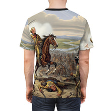Load image into Gallery viewer, AOP Unisex Tee - General Custer at the Battle of Little Bighorn
