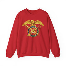 Load image into Gallery viewer, Crewneck Sweatshirt - Quartermaster Corps Branch Insignia - 3D - Enhanced
