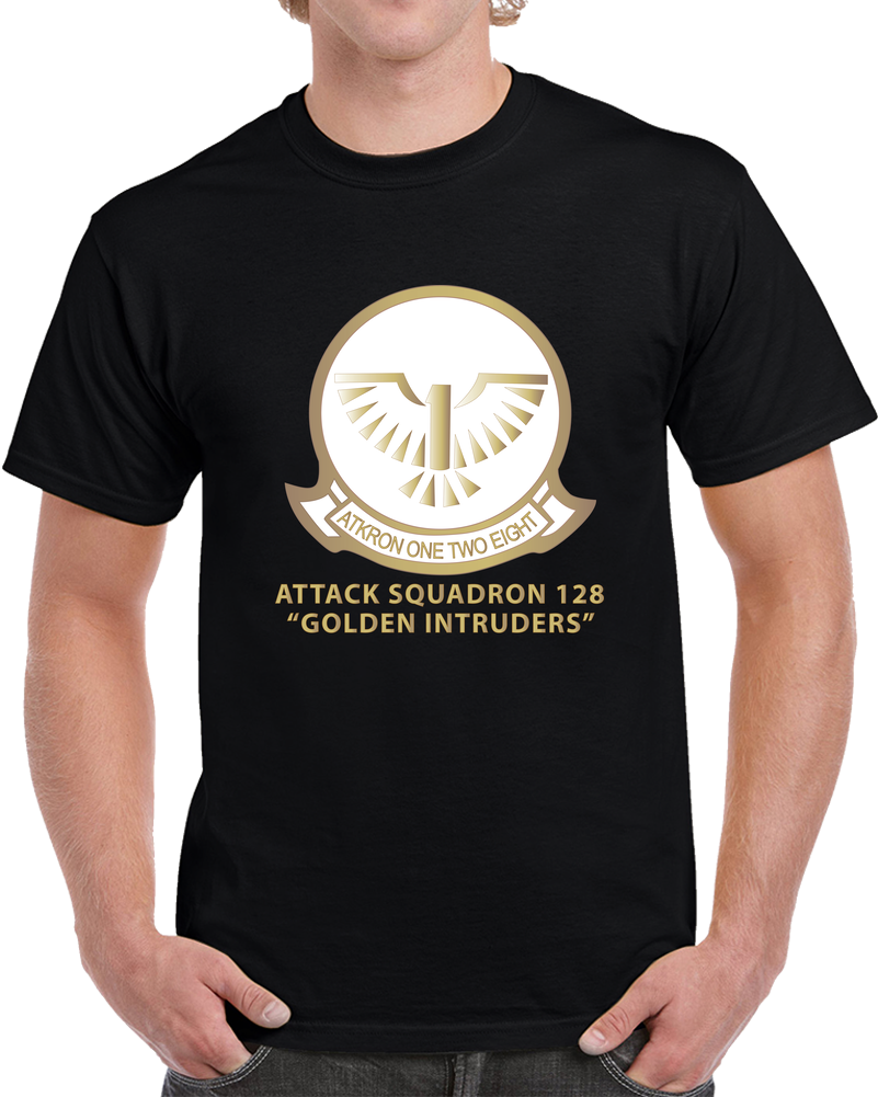 Attack Squadron 128 - Golden Intruders - White W Text X 300 T Shirt