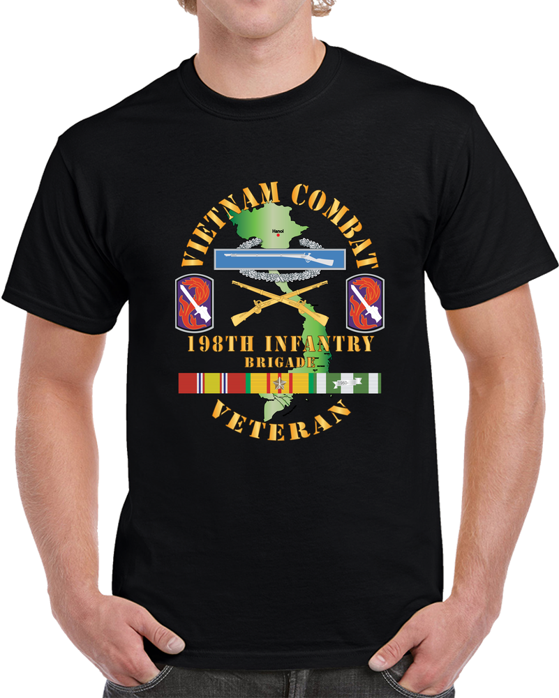 Vietnam Combat Infantry Veteran W 198th Inf Bde Ssi X 300 T Shirt