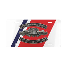 Load image into Gallery viewer, License Plate - USCG - Expeditionary Warfare Specialist w txt - 3D - Enhanced
