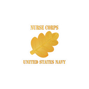 Kiss-Cut Vinyl Decals - Navy Nurse Corps Pin Branch w Txt wo Oak Leaf X 300 - 6X6 IN