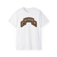 Load image into Gallery viewer, Unisex Ultra Cotton Tee - Army - 3rd Ranger Battalion - Ranger Scroll - 3D - Enhanced
