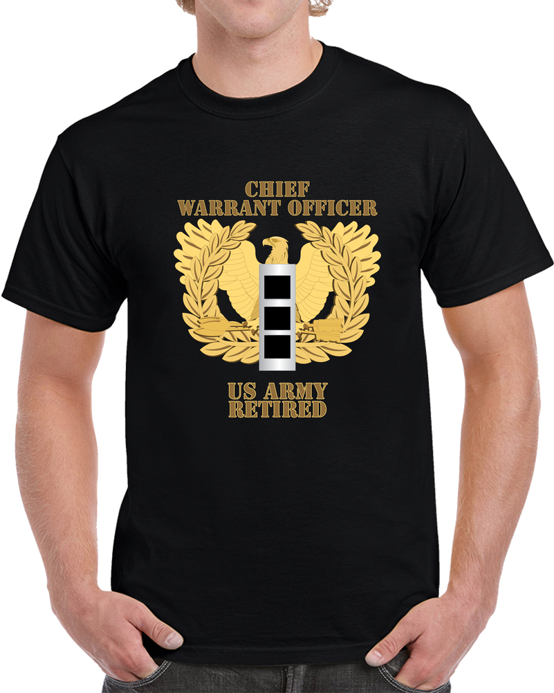 Emblem - Warrant Officer - Cw3 - Retired X 300 T Shirt