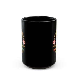 Black Mug (11oz, 15oz) - Vietnam Combat Veteran w 20th Engineer Brigade  SSI - Dong Tam X 300