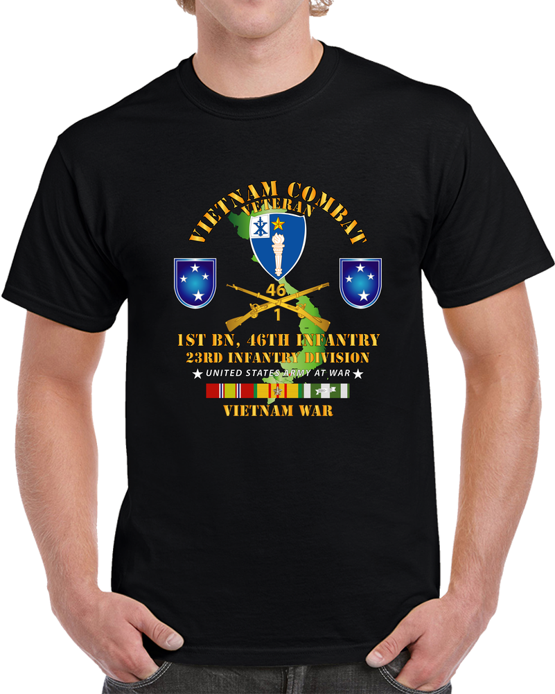 1st Bn 46th Infantry W Vn Svc T Shirt