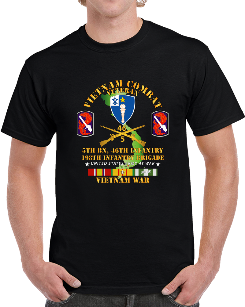 5th Bn 46th Infantry - 198th Infantry Bde W Vn Svc T Shirt