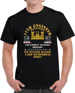 11th Engineer Battalion - Camp Humphries 2nd Infantry Division - Korea  X 300 Classic T Shirt, Crewneck Sweatshirt, Hoodie, Long Sleeve