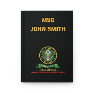 Hardcover Journal Matte - Your Military Experience Journal with Service Ribbons