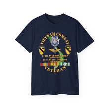 Load image into Gallery viewer, Unisex Ultra Cotton Tee - Army - Vietnam Combat Cavalry Veteran w 11th Aviation Group - 1st Cav Div X 300
