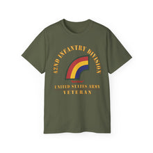 Load image into Gallery viewer, Unisex Ultra Cotton Tee - Army - SSI - 42nd Infantry Division - Rainbow - US Army Veteran X 300
