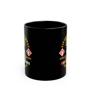 Black Mug (11oz, 15oz) - Vietnam Combat Veteran w 20th Engineer Brigade  SSI - Dong Tam X 300