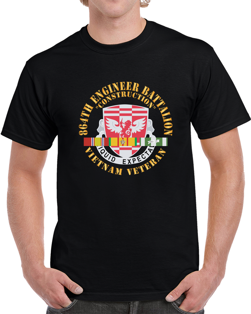 864th Engineer Battalion With Vietnam Service Ribbon X 300 Classic T Shirt, Crewneck Sweatshirt, Hoodie, Long Sleeve