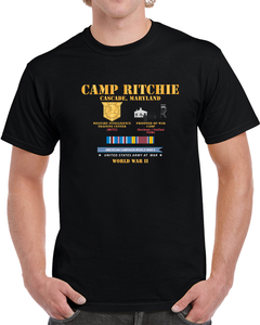 Camp Ritchie - Cascade, Maryland - Mitc, Pow Camp W Svc Amcam - Wwii X 300 T Shirt