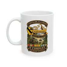 Load image into Gallery viewer, White Ceramic Mug (11oz, 15oz) - 1st Battalion 8th Cavalry, Delta Company - w SSI - DUI - Helo Patrol - 3D - Enhanced
