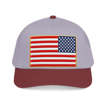 Load image into Gallery viewer, Mid Profile Baseball Cap - Flag - United States - 3D - Enhanced
