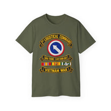 Load image into Gallery viewer, Unisex Ultra Cotton Tee - Army - 1st Logistical Command - SSI - Nha Trang - Cam Ranh Bay - Vietnam War - VN SVC - 3D - Enhanced
