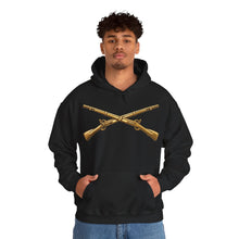 Load image into Gallery viewer, Hoodie – Army - Infantry Branch Insignia - no text - Gold - 3D - Enhanced
