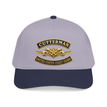 Load image into Gallery viewer, Mid Profile Baseball Cap - USCG - Cutterman - Officer w txt - 3D - Enhanced
