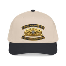 Load image into Gallery viewer, Mid Profile Baseball Cap - USCG - Tactical Law Enforcement w txt - 3D - Enhanced
