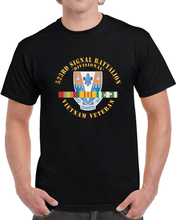 Load image into Gallery viewer, 523rd Signal Battalion, (divisional) W Vietnam Service Ribbons X 300 T Shirt
