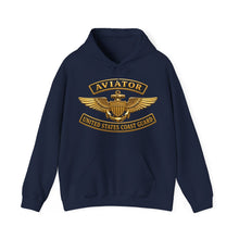 Load image into Gallery viewer, Hoodie – USCG - Aviator Badge w txt - 3D - Enhanced
