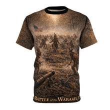 Load image into Gallery viewer, Battle of the Wabash 1791 All-Over Print Tee — “When the Line Broke”
