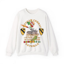 Load image into Gallery viewer, Crewneck Sweatshirt – Army - Charlie Battery.2nd Battalion,17th Field Artillery - w  1st Cavalry Div - M110 8in SP - Vietnam Vet w VN SVC X 300
