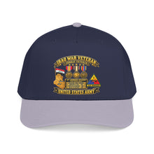 Load image into Gallery viewer, Mid Profile Baseball Cap - Army - Iraq War Veteran - Ribbon Bar - Map - SSI - 1st Armored Division - 3D - Enhanced
