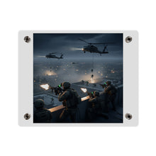 Load image into Gallery viewer, Acrylic Wall Art Panel - Night Air Assault by Army Rangers
