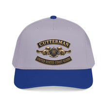 Load image into Gallery viewer, Mid Profile Baseball Cap - USCG - Cutterman - Auxiliary w txt - 3D - Enhanced
